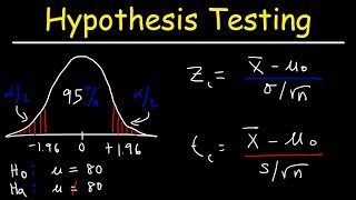 Hypothesis Testing Problems  Z Test amp T Statistics  One amp Two Tailed Tests 2 [upl. by Armitage]